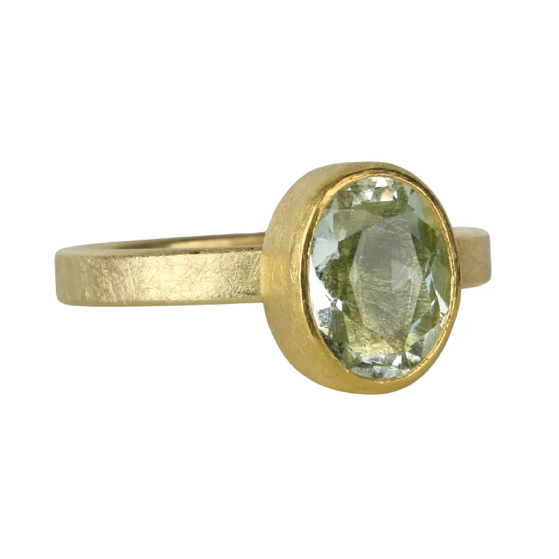 Dazzling Deals On Necklaces, Bracelets, And More 22K & 18K Gold Faceted Oval Aquamarine Ring