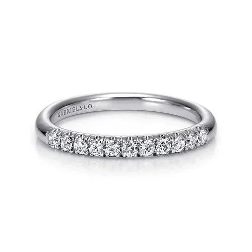 The Ultimate Jewelry Sale – Exclusive Styles At Great Prices Portofino - 14K White Gold 11 Stone French Pave Diamond Wedding Band - 0.24 ct