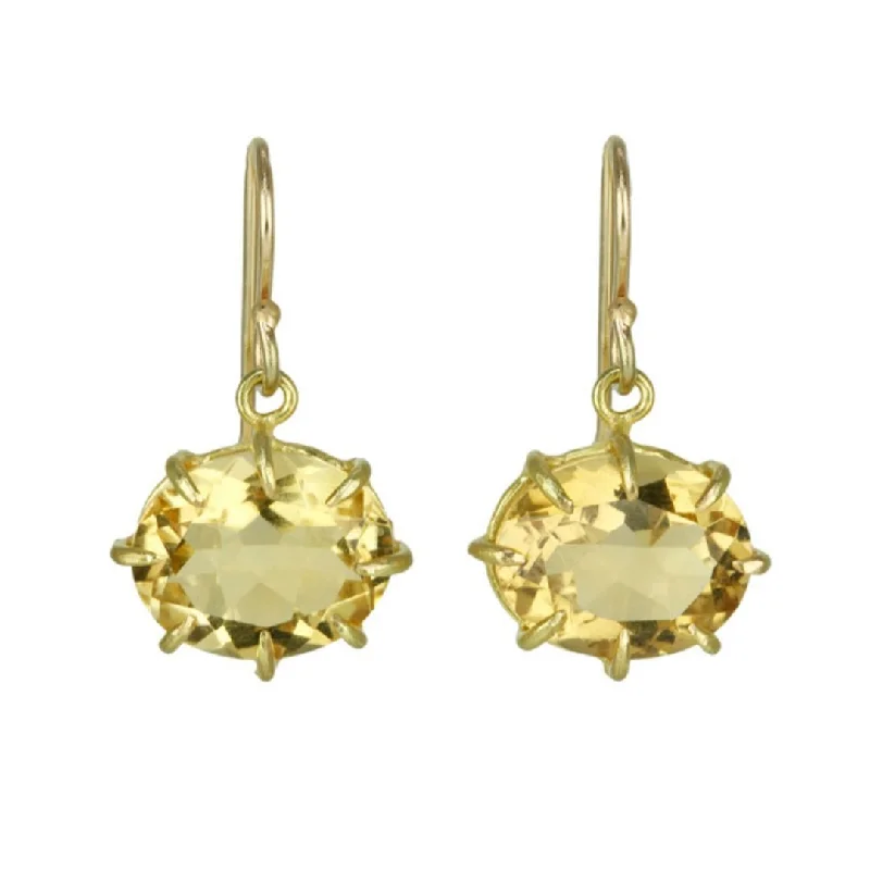 Celebrate With Sparkle – Jewelry Sale Now Live Gold Oval Faceted Citrine Earrings