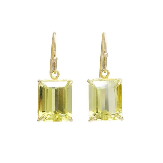 Grab Exquisite Jewelry At The Lowest Prices Lemon Citrine Emerald Cut Earrings