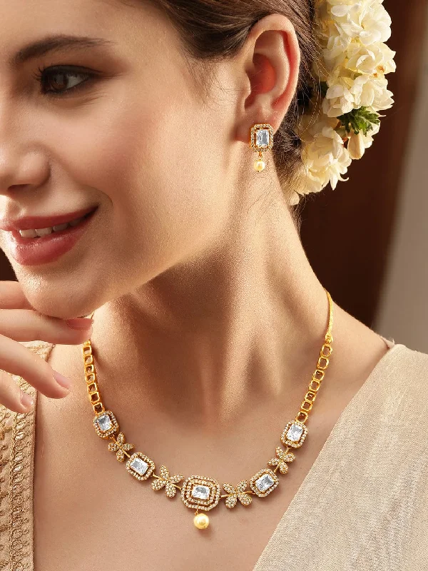 Your Perfect Accessory At The Perfect Price Rubans Gold-Plated Beaded Jewellery Set