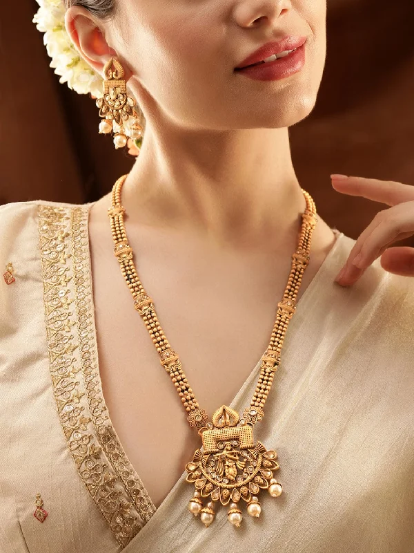 Buy More, Save More On Stunning Jewelry Designs Rubans  Lord Krishna Temple Jewelry Necklace Set