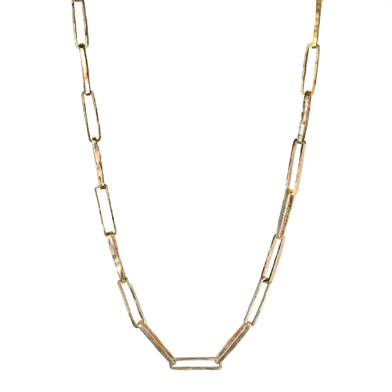 Sparkle For Less – Shop Jewelry Deals Now "Cary York" Gold Rectangular Link Necklace