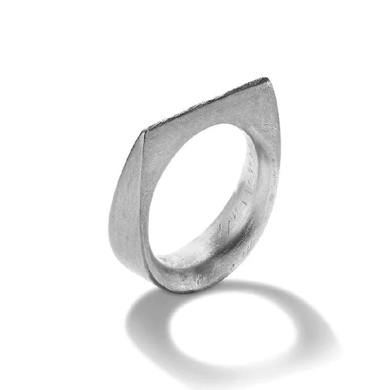 Premium Jewelry At Promotional Prices – Shine Today "Mara" Sterling Silver Carved Ring with Pointed Top Edge