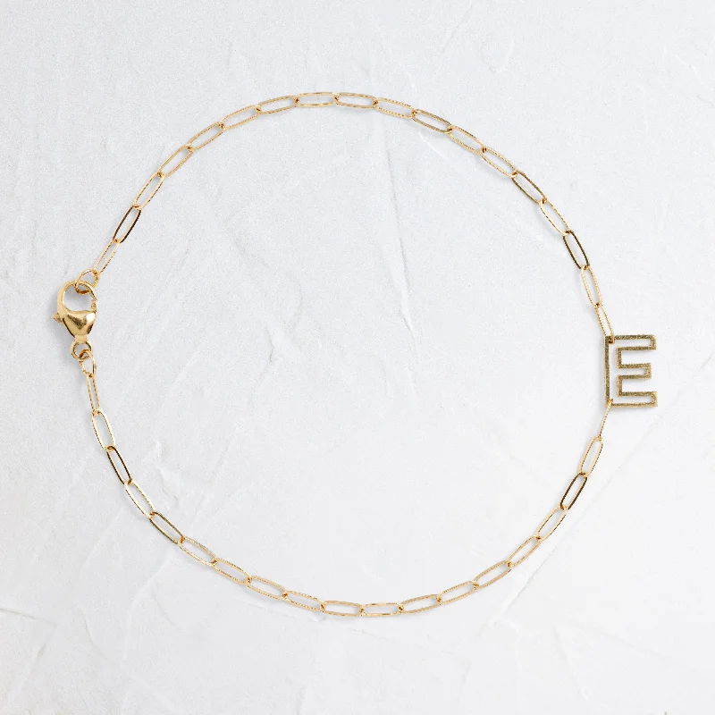 The Perfect Jewelry Piece At The Perfect Discount Single Chain Letter Bracelet - In Stock