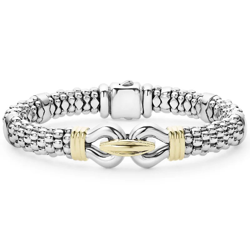 Handcrafted Jewelry Sale – Unique Designs At Low Prices Lagos SS/18Y Derby Bracelet 9mm Beaded Double Loop SZ7