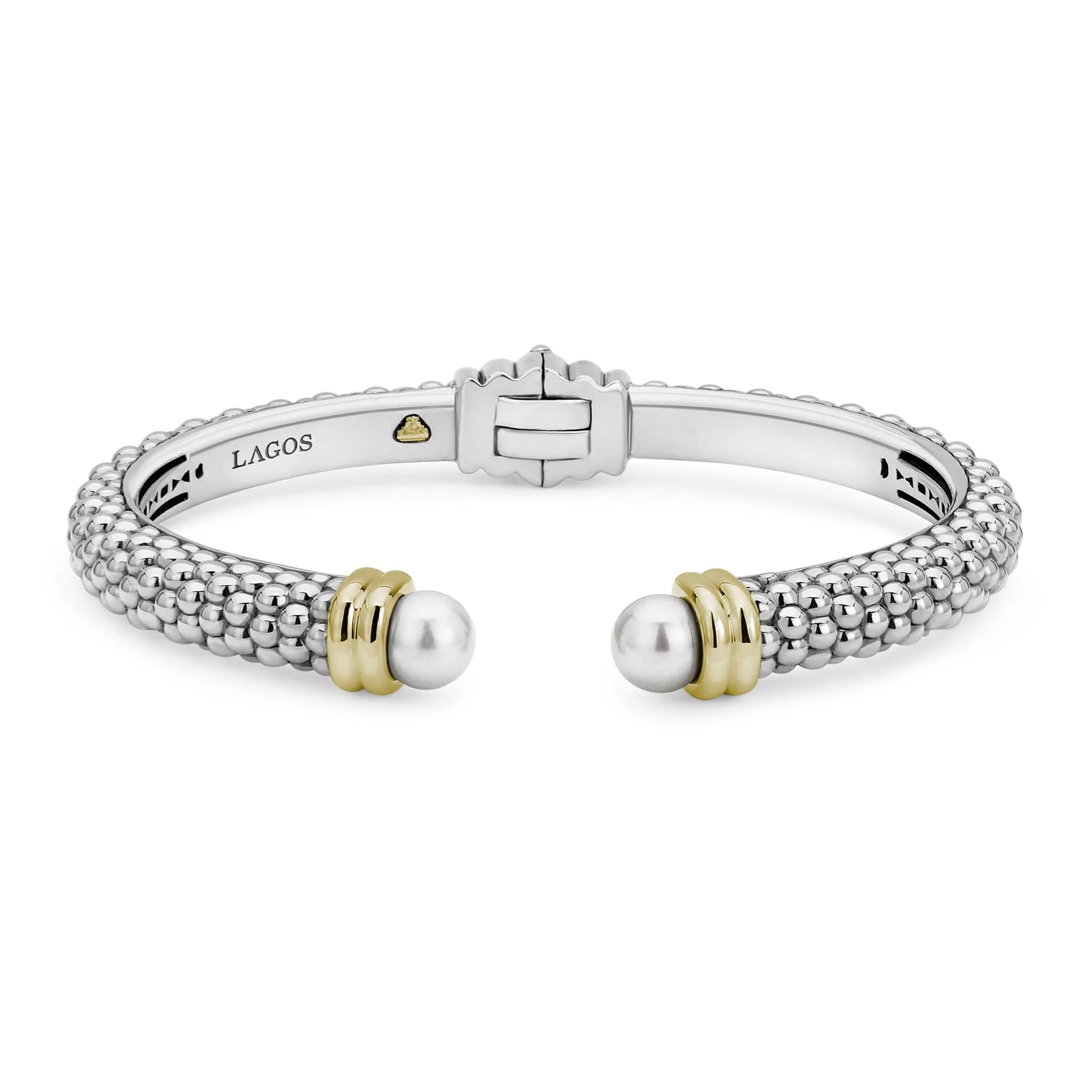 Last Chance To Grab Your Favorite Jewelry At A Discount SS/18Y LUNA PEARL TIPS 8MM GOLD CAP HINGED CAVIAR