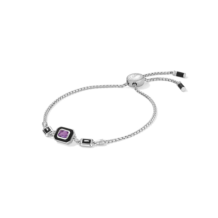 Buy More, Save More On Stunning Jewelry Designs Judith Ripka Sterling Silver Adrienne Friendship Bracelet with Enamel & Amethyst
