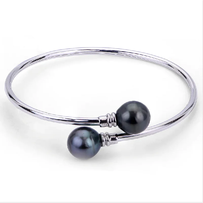 Elegant Jewelry At Unbeatable Prices – Shop Today SS Bypass Cuff 2 9mm Tahitian Pearls