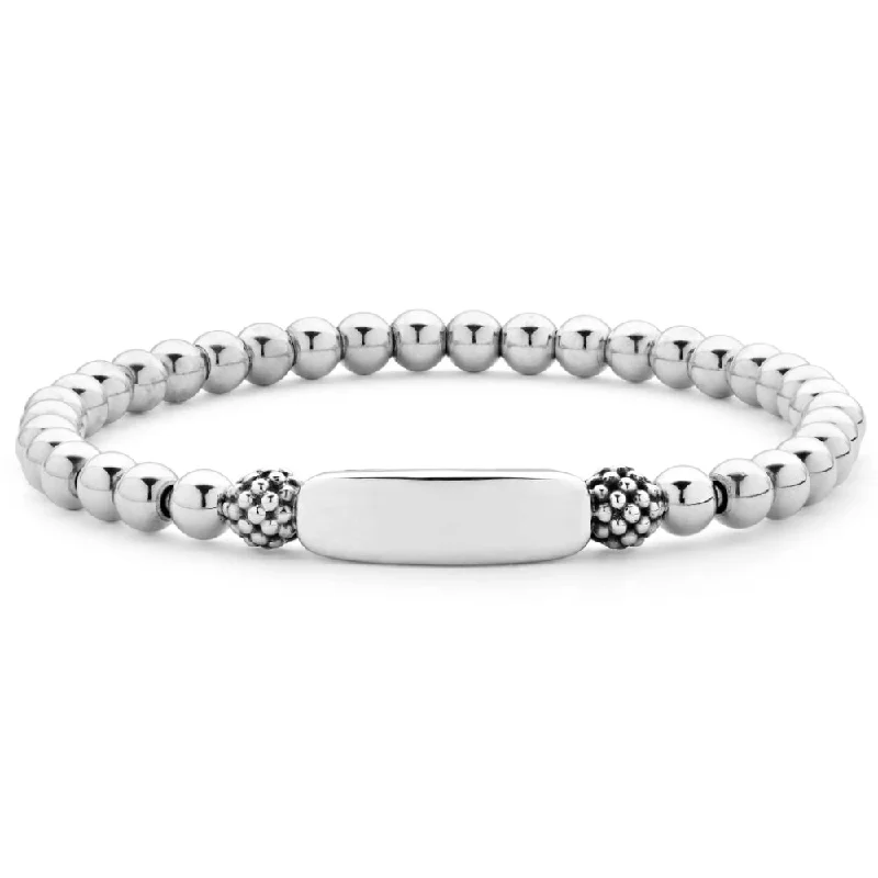 Exclusive Gemstone Jewelry At Special Prices Lagos Signature Caviar Silver Station Stretch Bead Bracelet