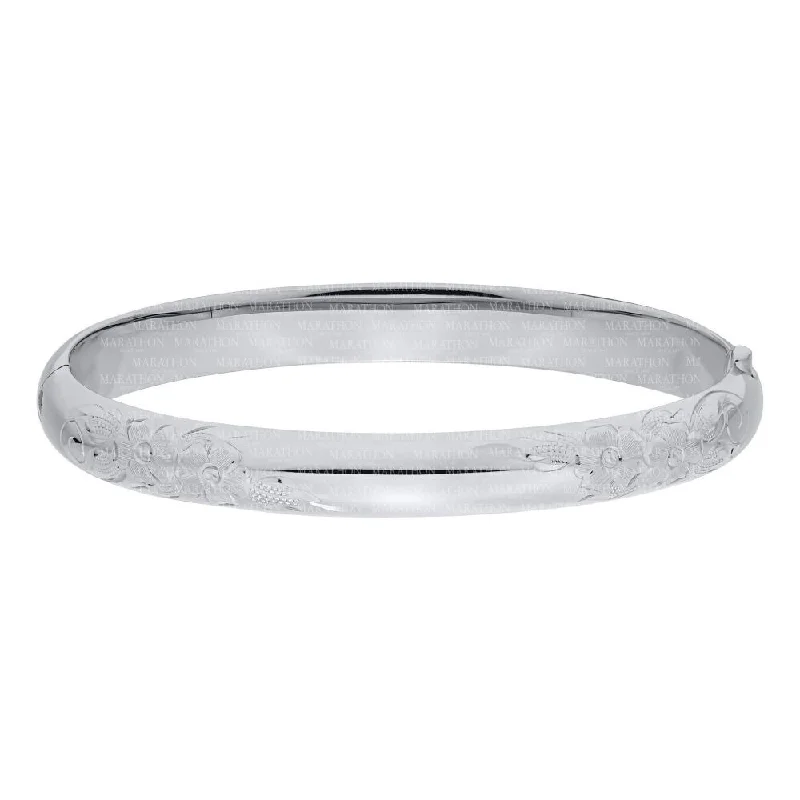 Once-A-Year Jewelry Sale – Grab Your Favorites Now Sterling Silver 8mm Engraved Bangle Bracelet