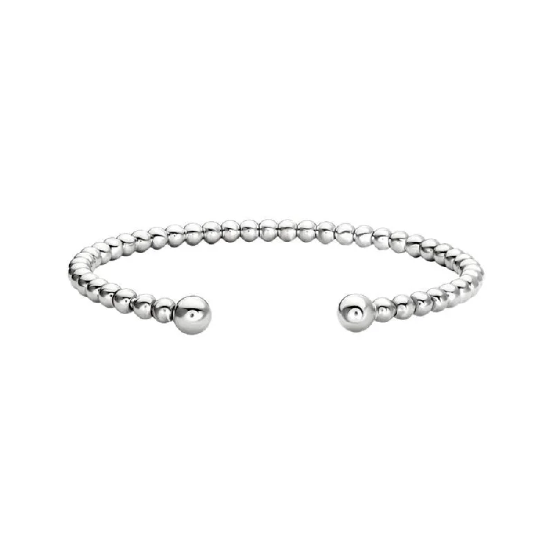 High-End Sparkle, Low-End Prices – Jewelry Sale Live Sterling Silver Beaded Cuff Bracelet