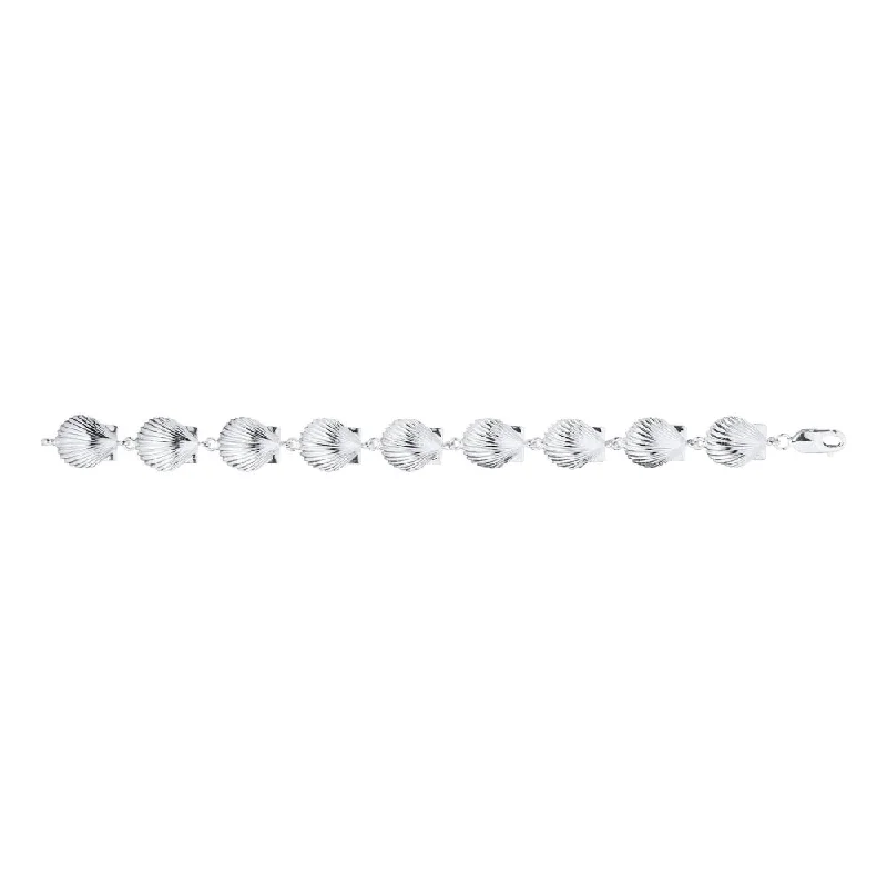 Flash Sale On Exquisite Jewelry – Don't Miss Out Sterling Silver Heavy Scallop Bracelet