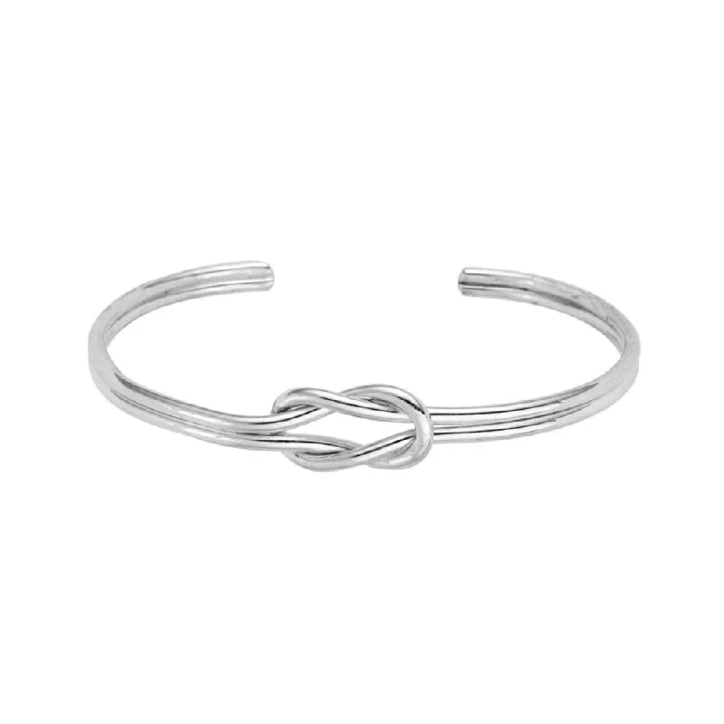 Exclusive Jewelry Offers – Shine For Less Sterling Silver Knot Cuff Bangle Bracelet