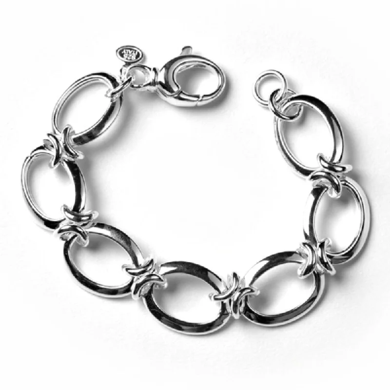 Holiday Jewelry Sale – Perfect Gifts At The Best Prices Sterling Silver Oval & Knot Links Bracelet