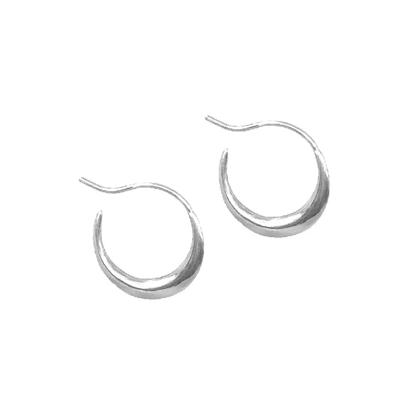 Accessorize For Less – Luxury Jewelry At Affordable Prices Sterling Silver Small Tapered "Sade" Hoop Earring