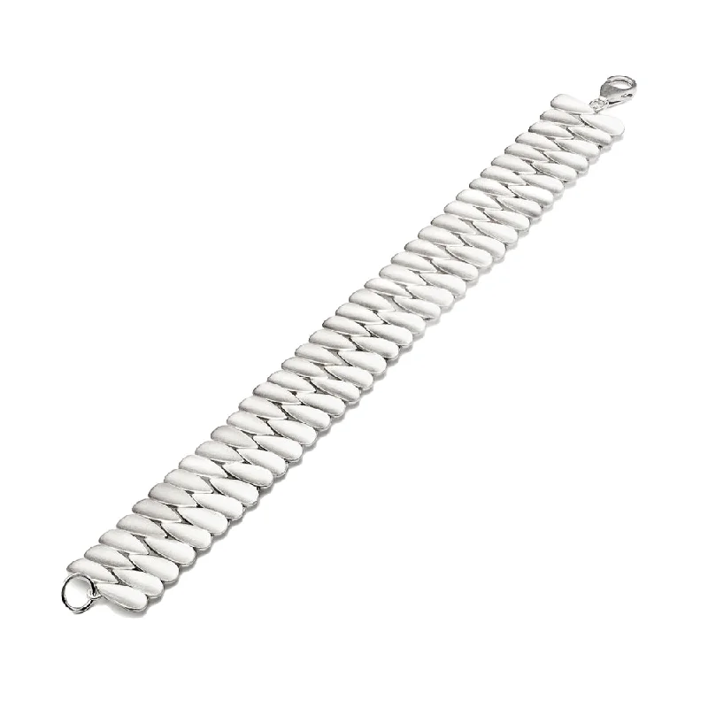 Romantic Heart-Shaped Jewelry For Special Gifts Sterling Silver Teardrop Bracelet
