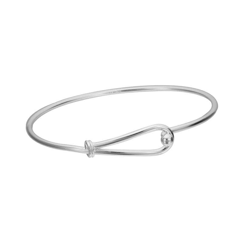 Unbeatable Offers On Luxury And Everyday Jewelry Sterling Silver Wire Loop Bangle Bracelet
