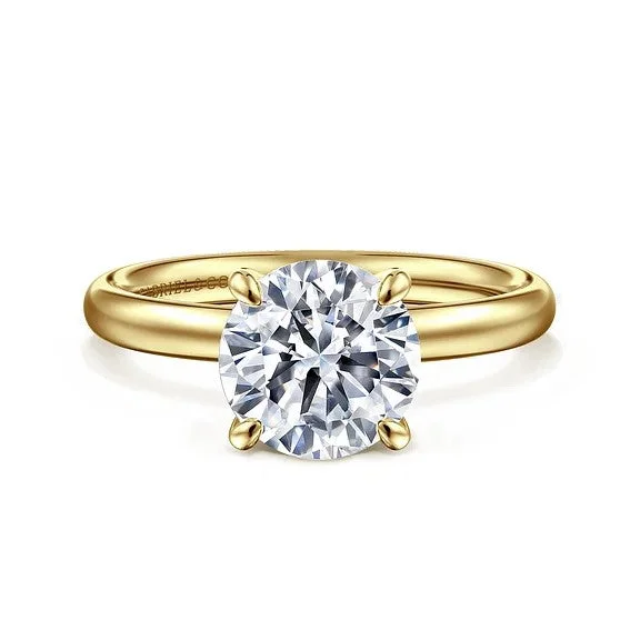 Personalized Jewelry Sale – Unique Pieces At Great Prices Unite - 14K Yellow Gold Round Solitaire Diamond Engagement Ring (Setting Only)