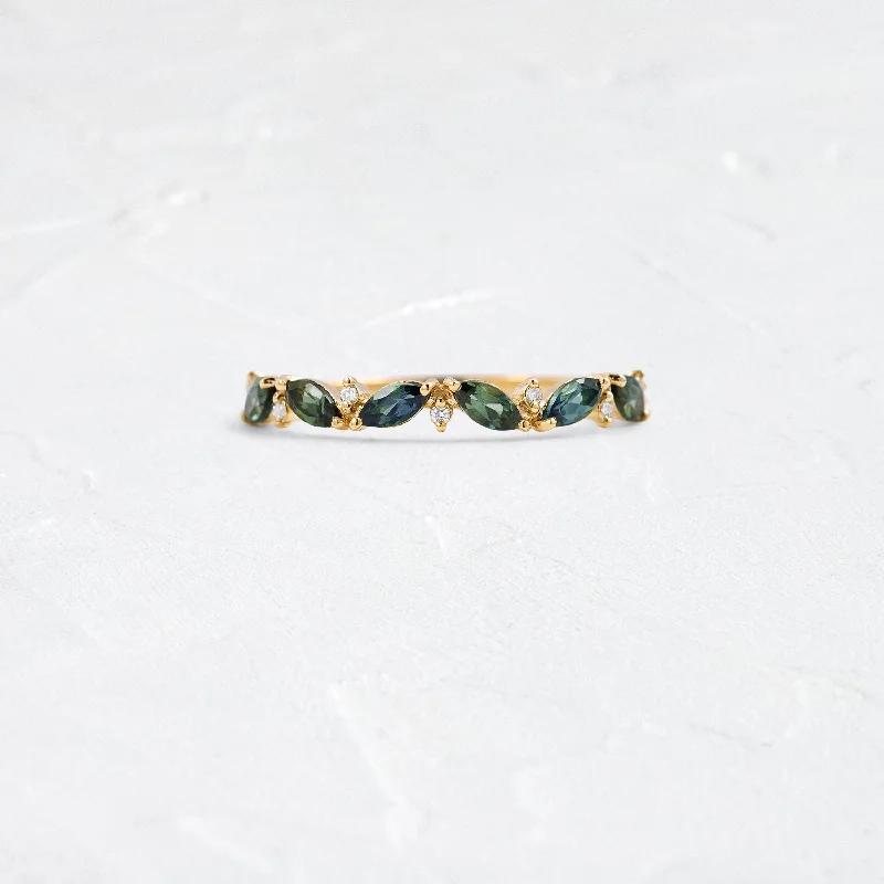 Affordable Luxury Jewelry For Every Occasion Wanderlust Band in Green Sapphire