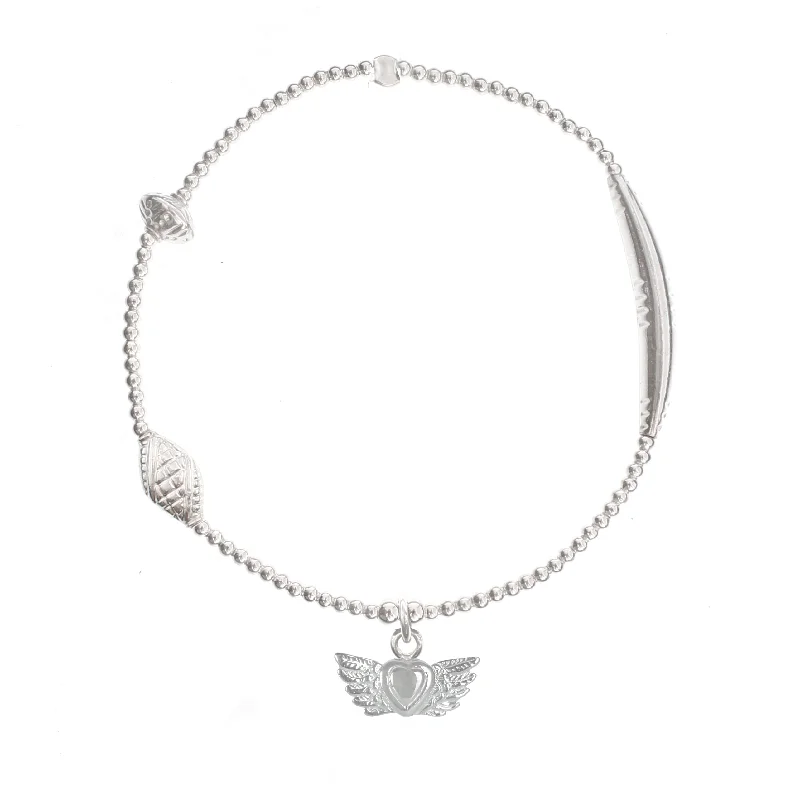 Best Jewelry Deals – Premium Quality At Exclusive Discounts Heart with "ANGEL WINGS"  in Silver