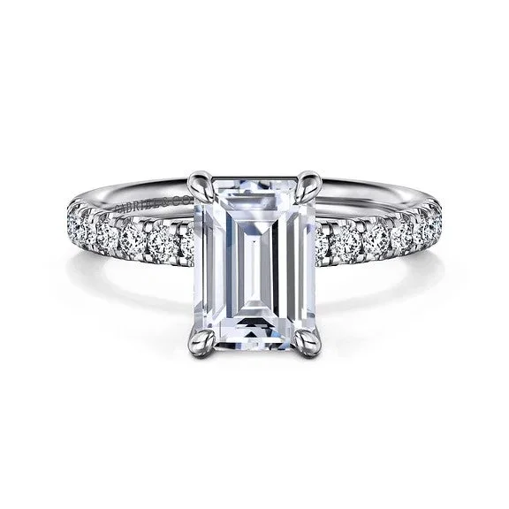Buy More, Save More – Special Jewelry Discounts Winslow - 14K White Gold Emerald Cut Diamond Engagement Ring (Setting Only)