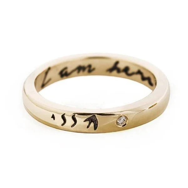 Special Offers On Handcrafted And Designer Jewelry 10K Gold "I Am Here" Band