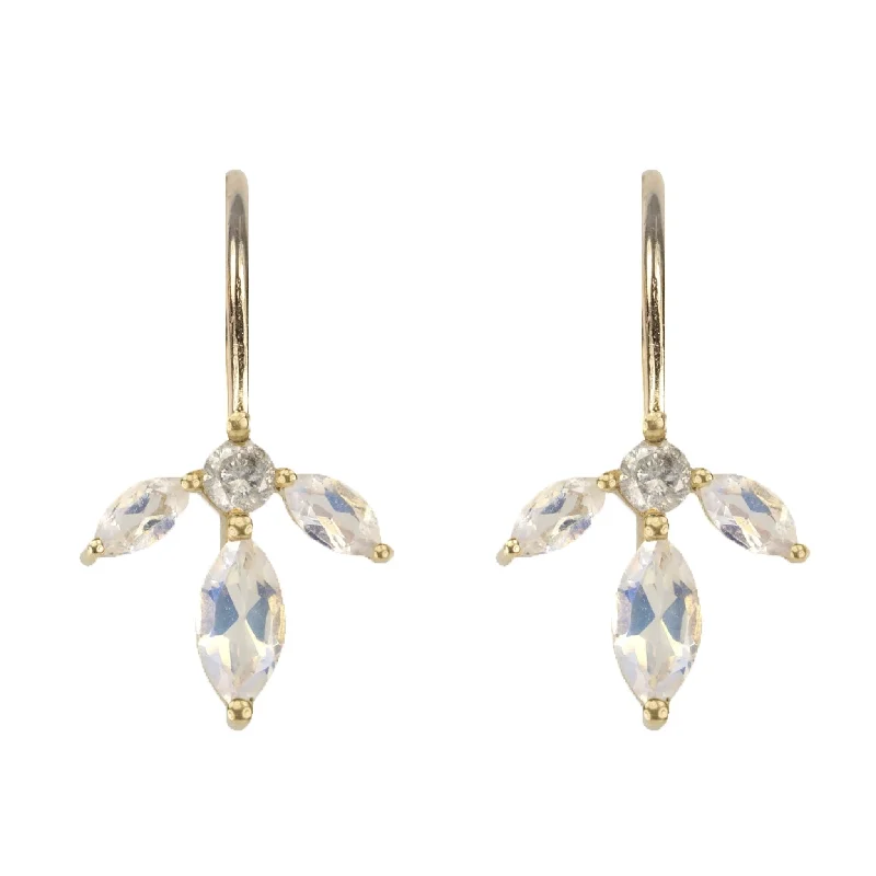 Elegant Jewelry At Unbeatable Offers – Shop Before It's Gone 10K Yellow Gold Almond Blossom Moonstone Earrings